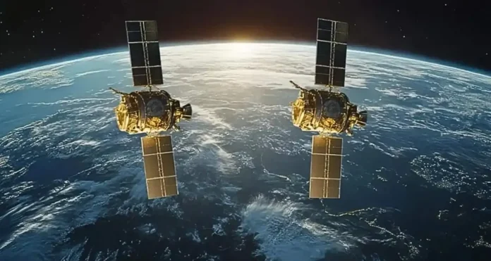 ISRO spacecraft docking animation