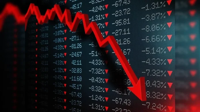 Stock Market Crash with declining Sensex and Nifty