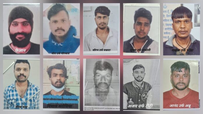 इंदौर पुलिस ने 19 शातिर बदमाशों पर कसी नकेल, 10 कुख्यात अपराधी जिलाबदर और 9 पर थाना हाजिरी की सख्त पाबंदी